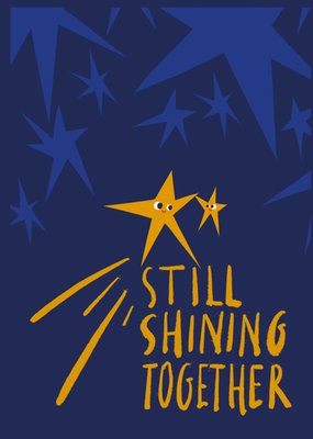 Still Shining Together Geïllustreerde Sterren Jubileum Kaart