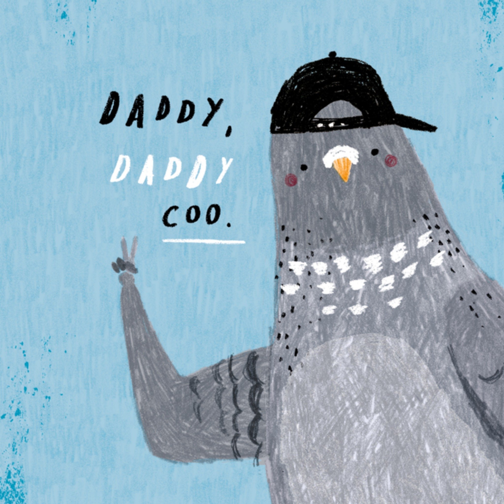 HotchPotch Vaderdagkaart duif Vierkante Kaart Hotchpotch