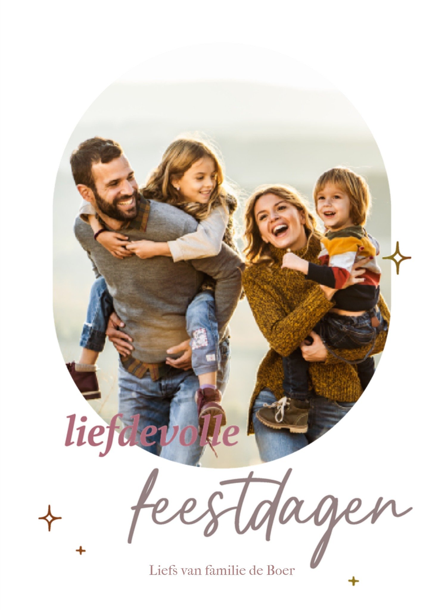 Greetz Kerstkaart Van de familie Liefdevolle feestdagen Standard Card