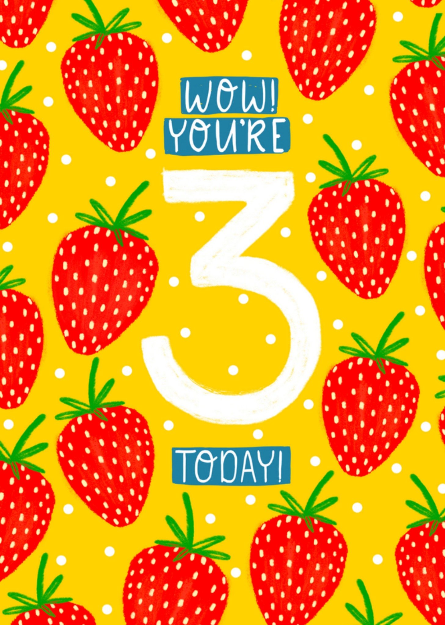 Greetz Verjaardag Aardbei Kind Standard Card