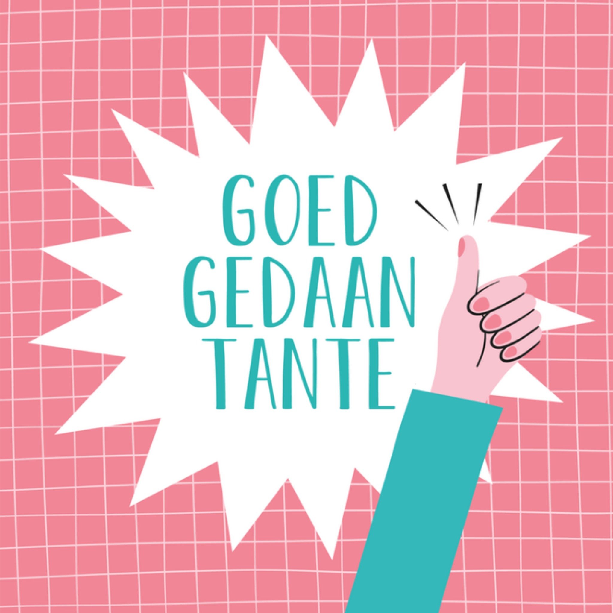 Greetz Geslaagd kaart Goed gedaan Tante Vierkant