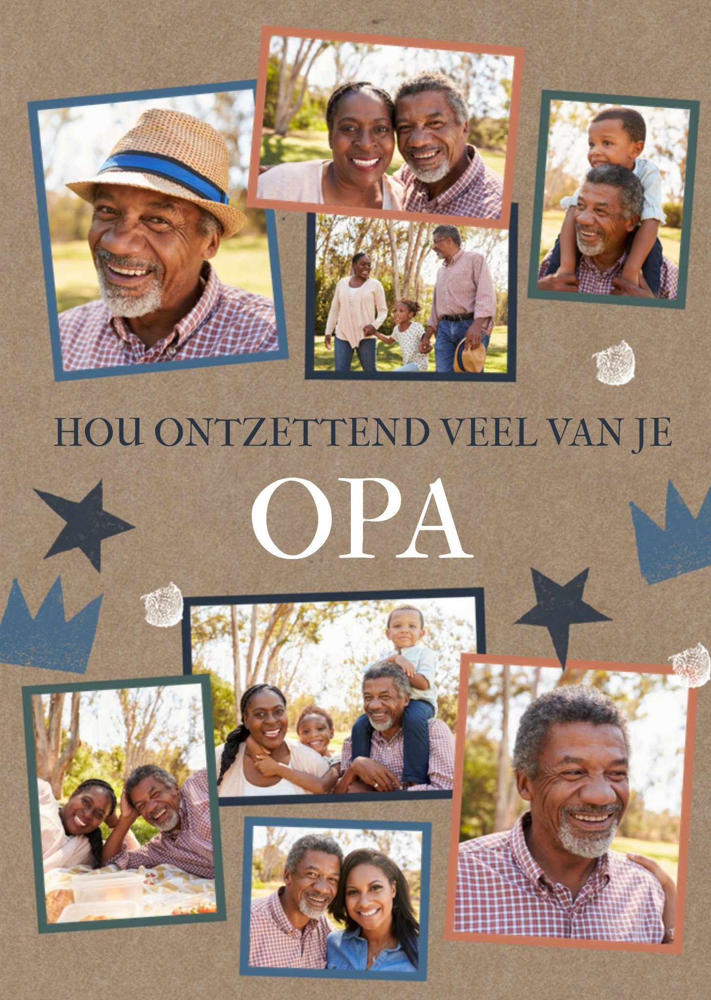 Greetz Vaderdagkaart Hou Ontzettend Veel Van Je Opa fotokaart Standard Card