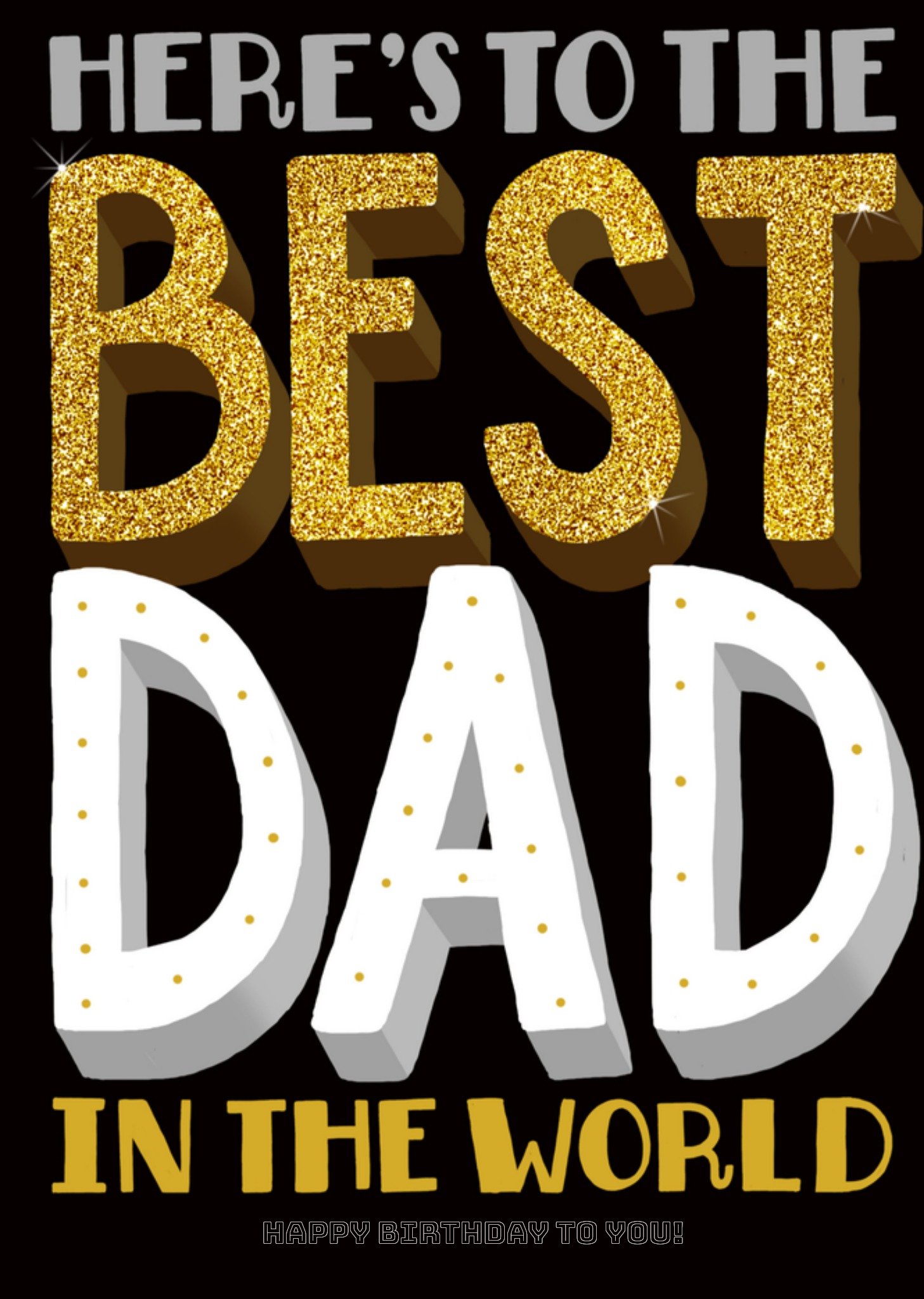 Greetz Verjaardagskaart best dad in the world Standard Card