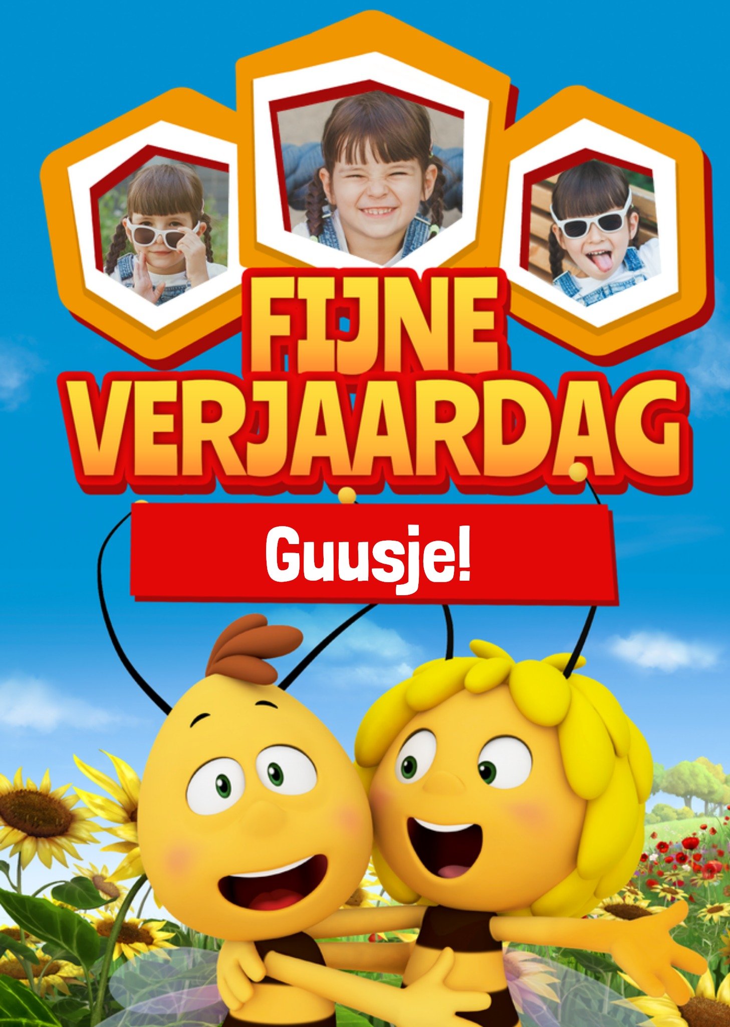 Greetz Maya de Bij Verjaardagskaart Fijne verjaardag Fotokaart Standard Card