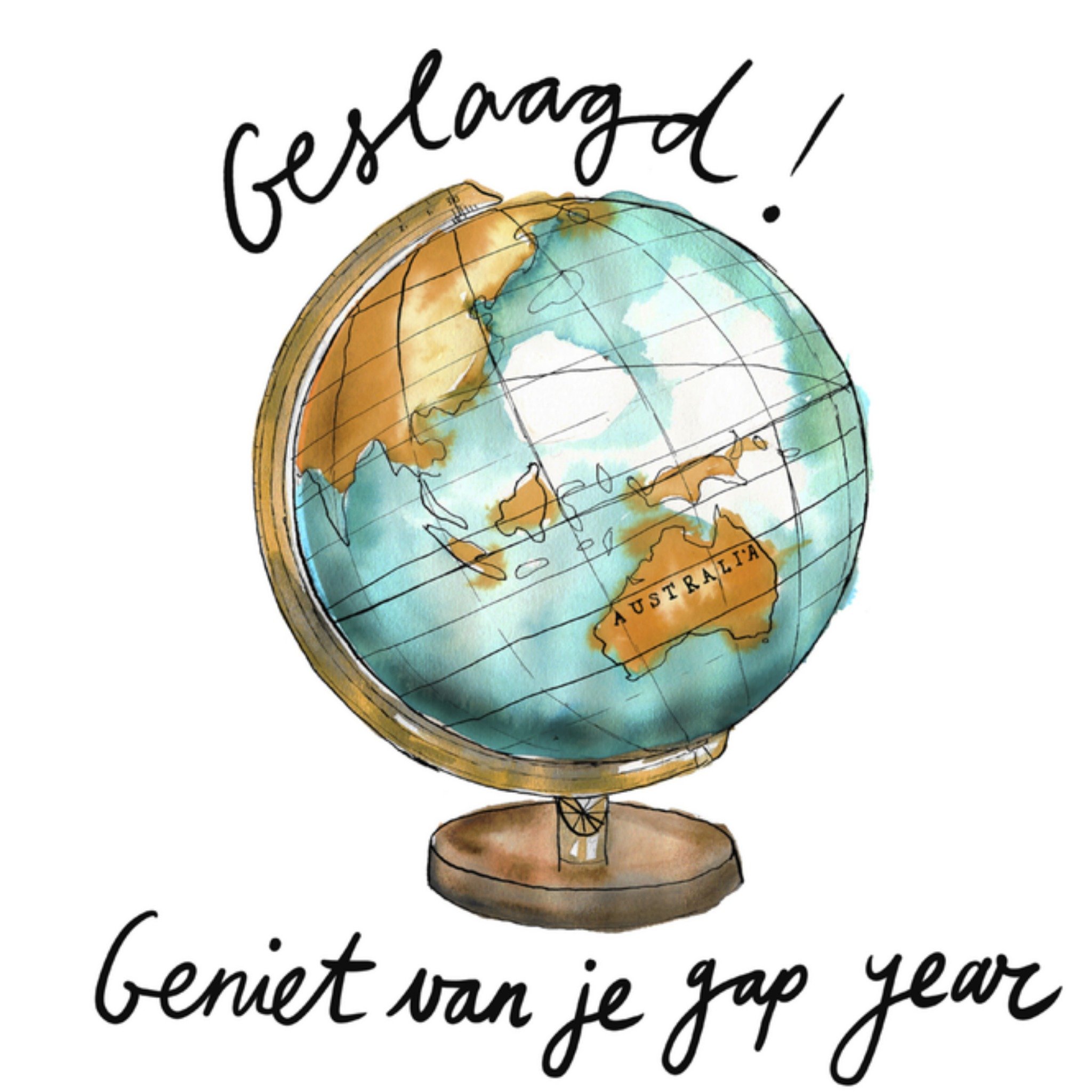 Geslaagd kaart wereldbol Vierkante Kaart Marie Bodié