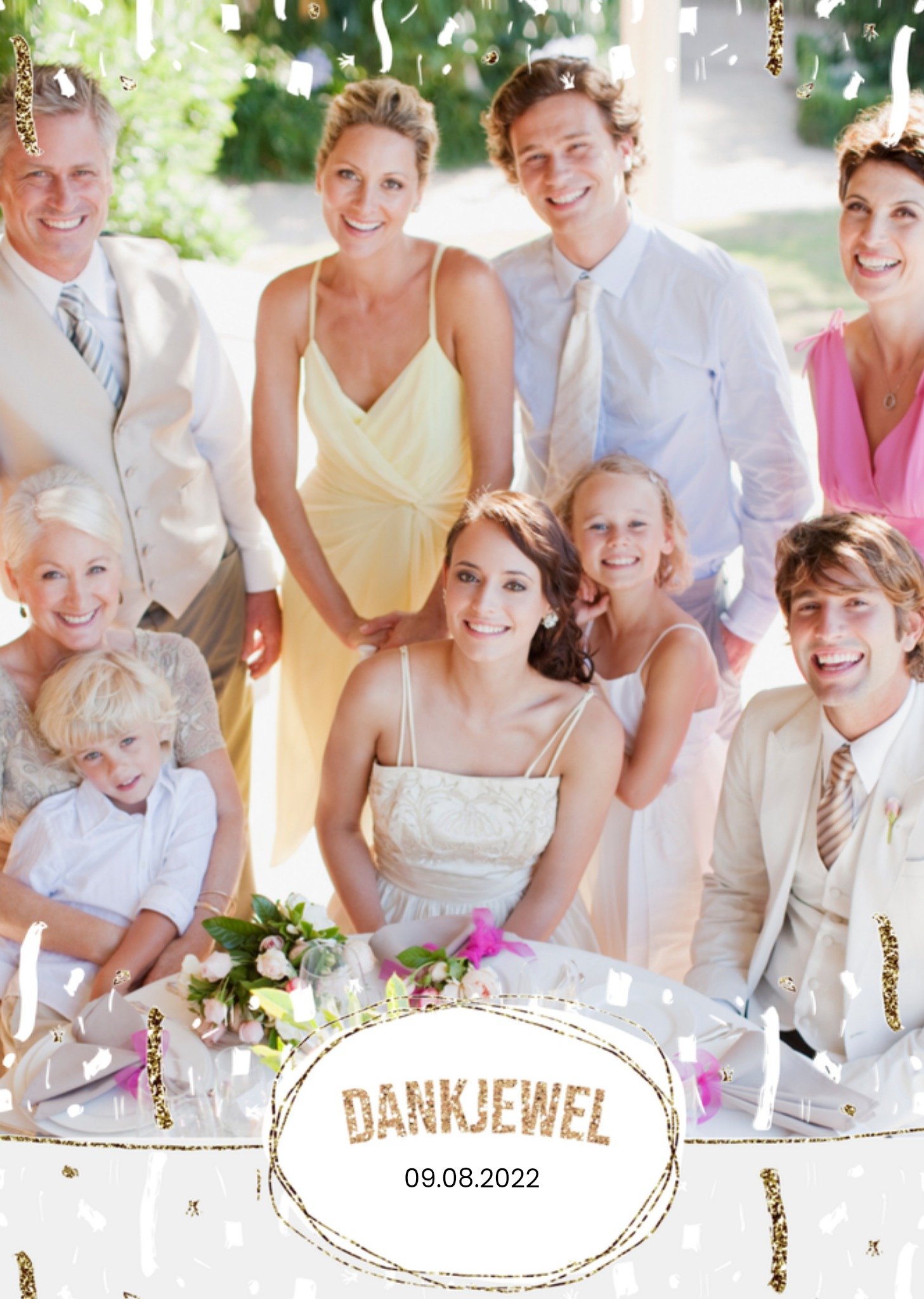 Huwelijkskaart Dank je wel Kaart Greetz