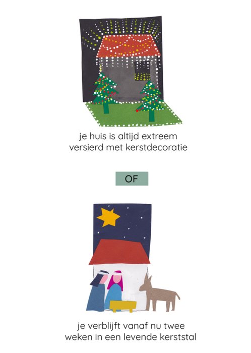 Dilemma op Dinsdag | Kerstkaart | Levende kerststal