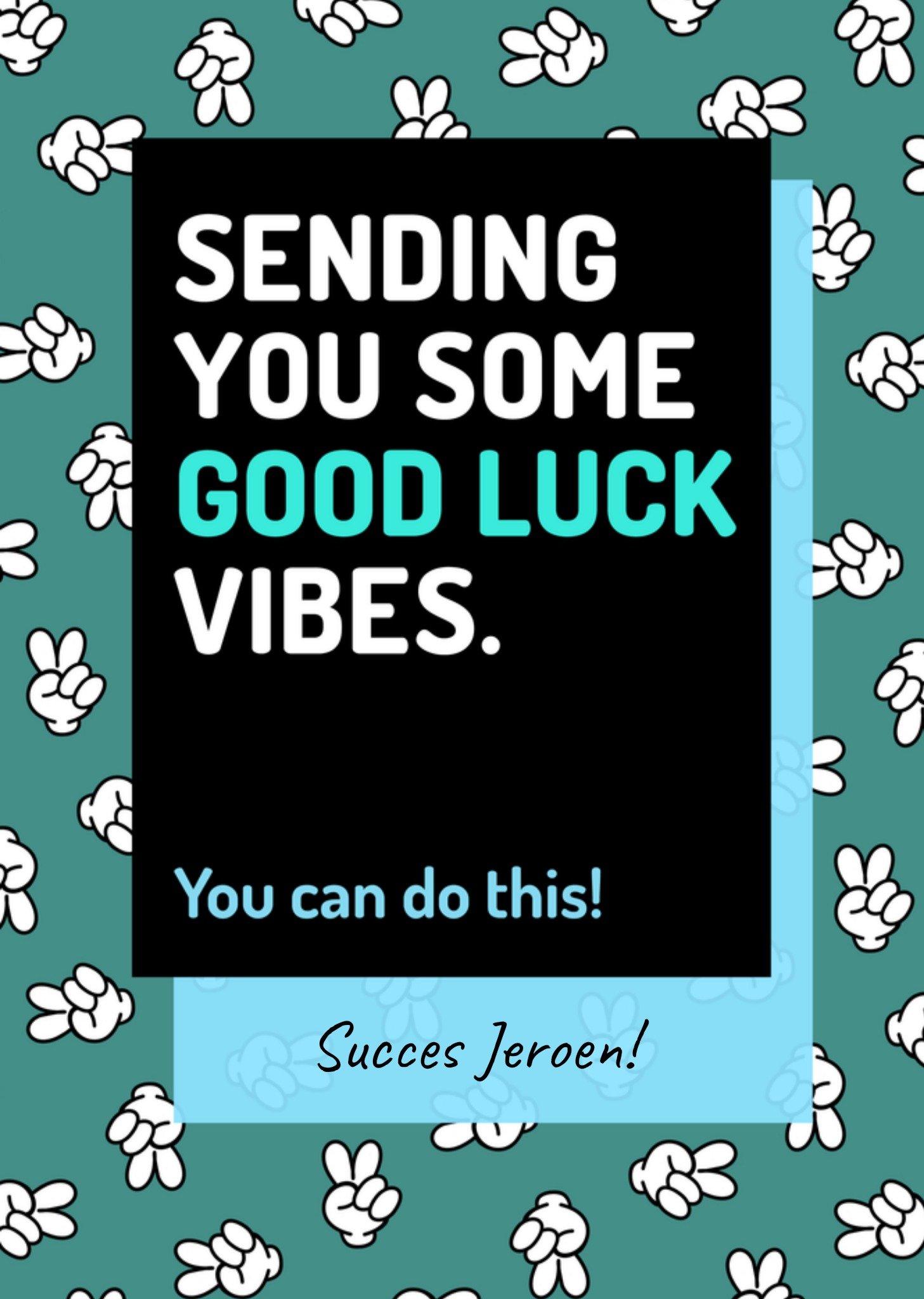 Succeskaart Good Luck Vibes Kaart Love Repeat