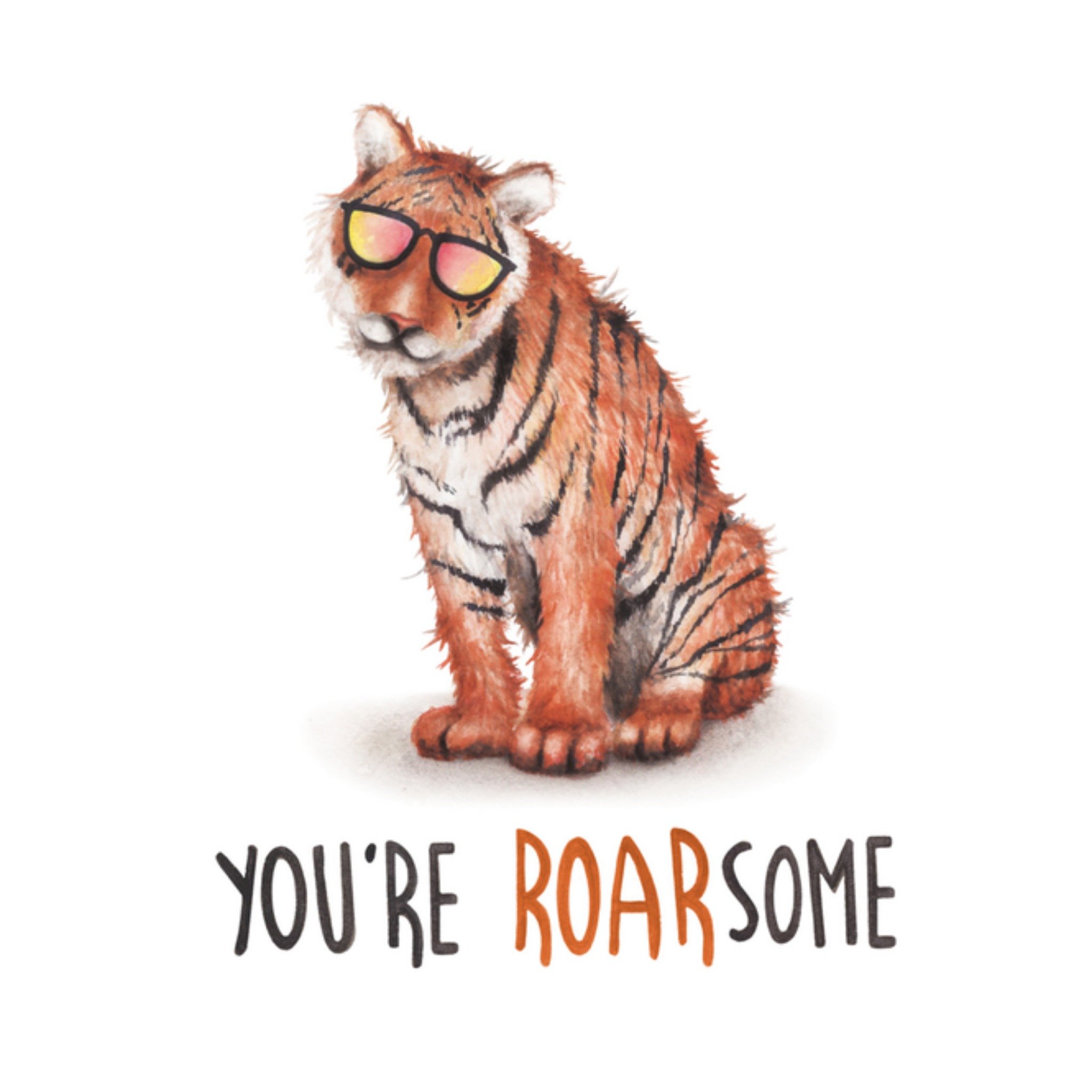 Verjaardagskaart roarsome Vierkante Kaart Citrus Bunn