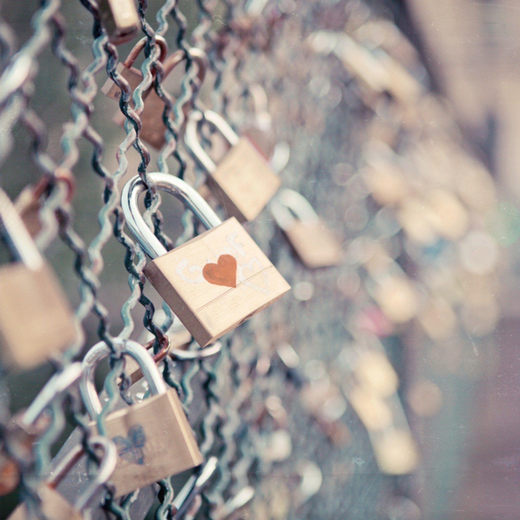 Liefdesslot Vierkante Kaart Paperclip