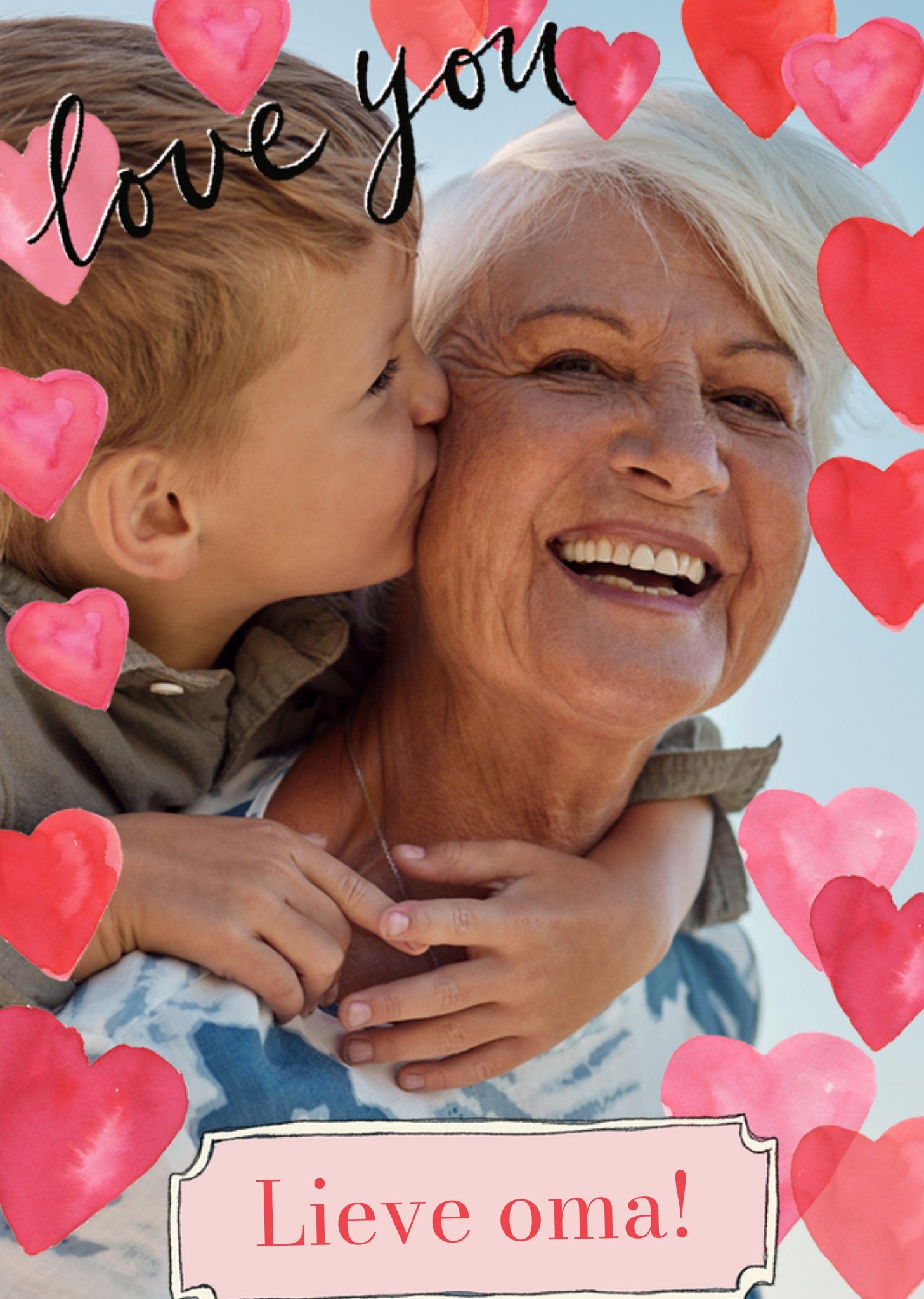 Marie Bodié Marie Bodie Valentijnskaart Love you Oma Standard Card