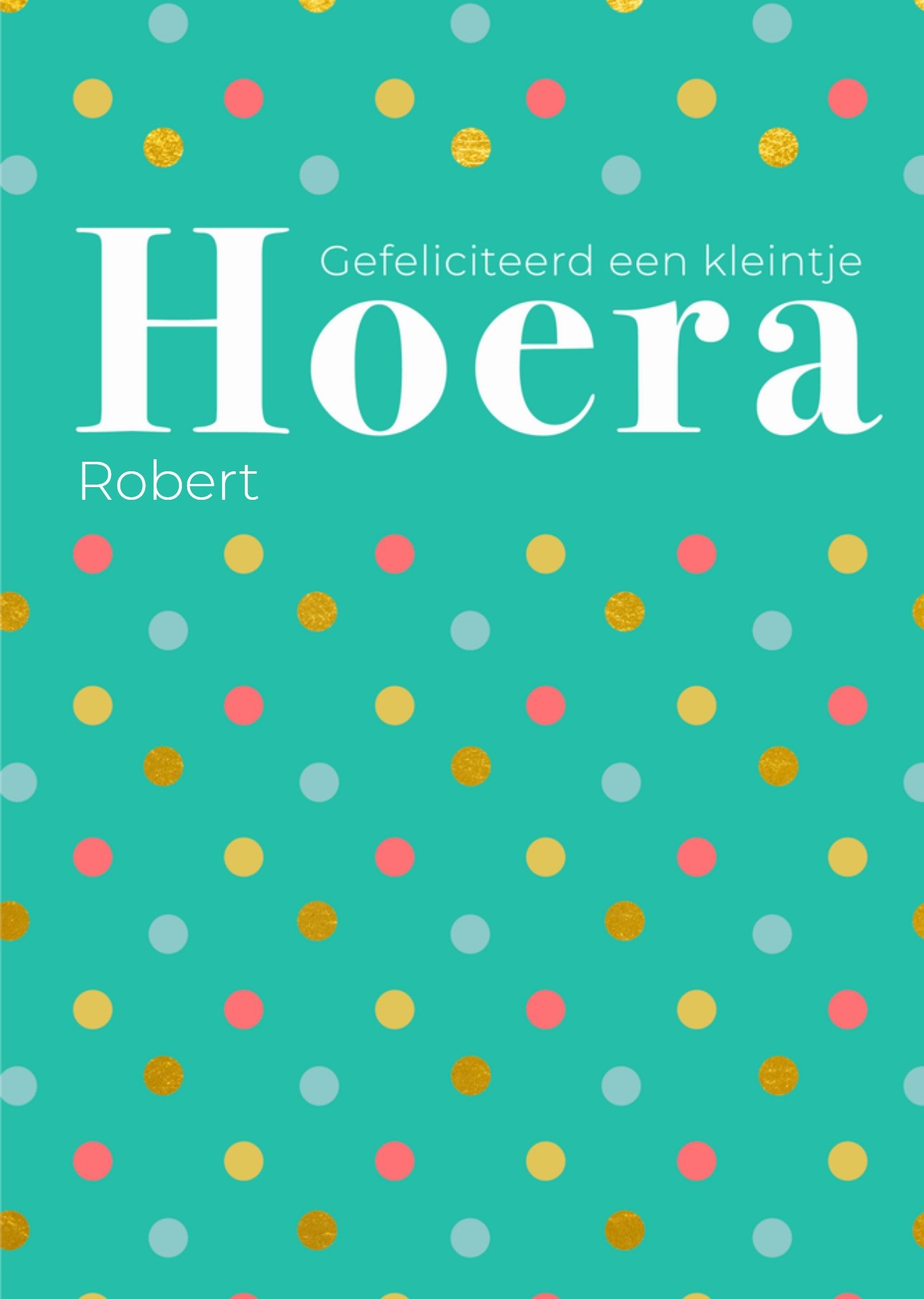 Geboortekaart Hoera een kleintje Kaart Paperclip