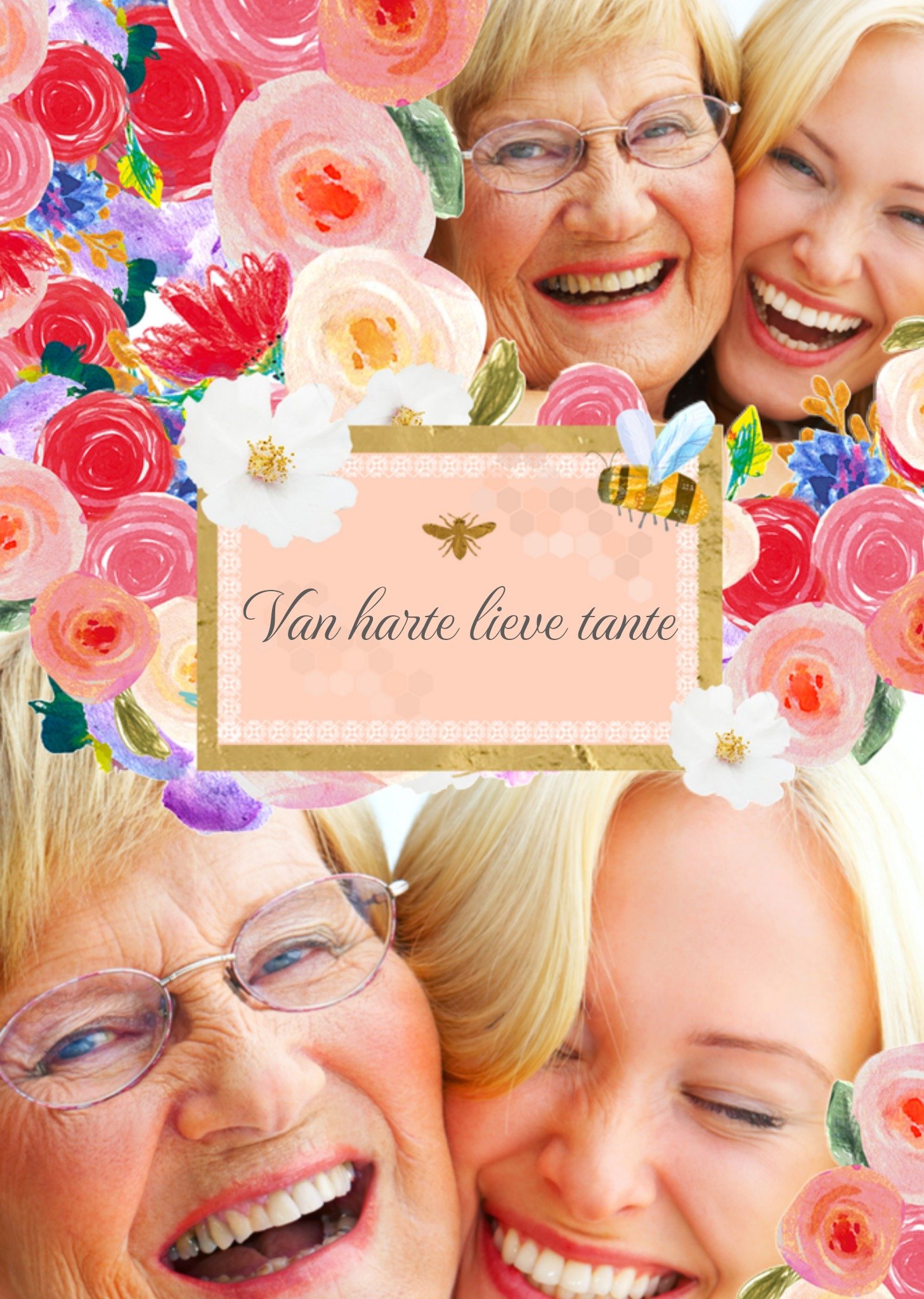 Verjaardagskaart fotokaart bloemen Kaart Greetz