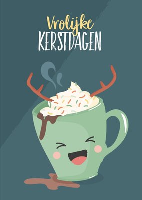 Tante Kaartje | Kerstkaart | Chocolademelk