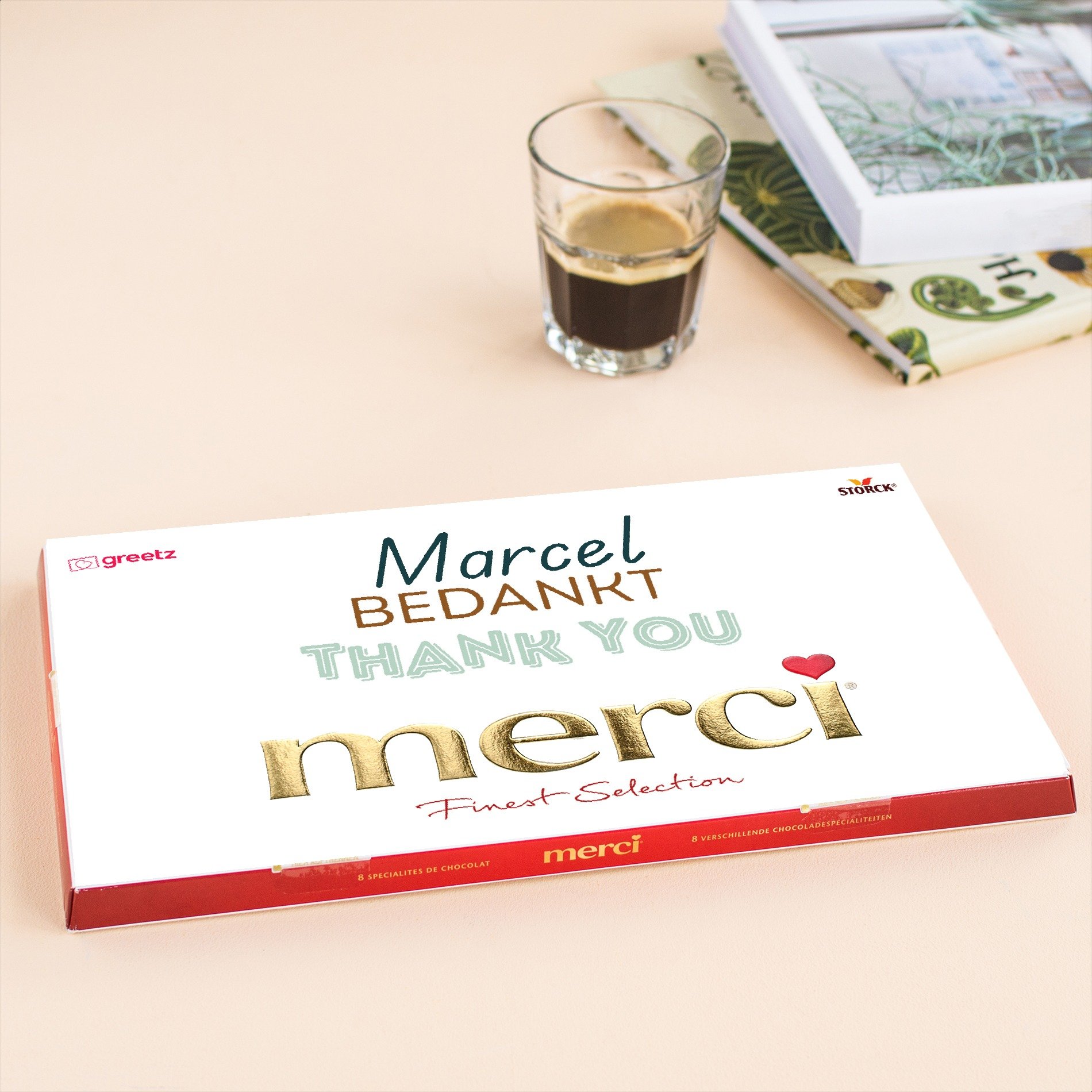 Merci | Bedankt met eigen naam | 400g | Personalised Chocolate