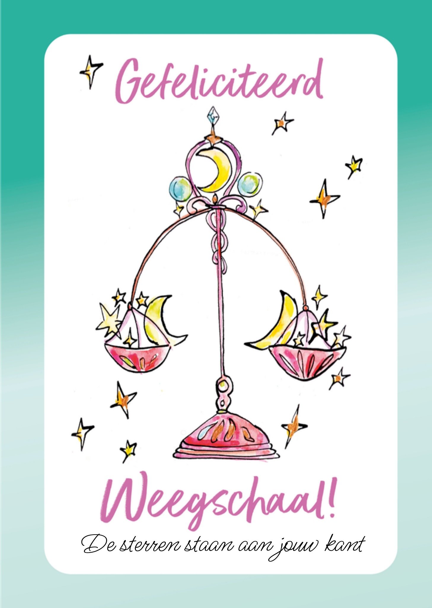 Verjaardagskaart Weegschaal Kaart Jill