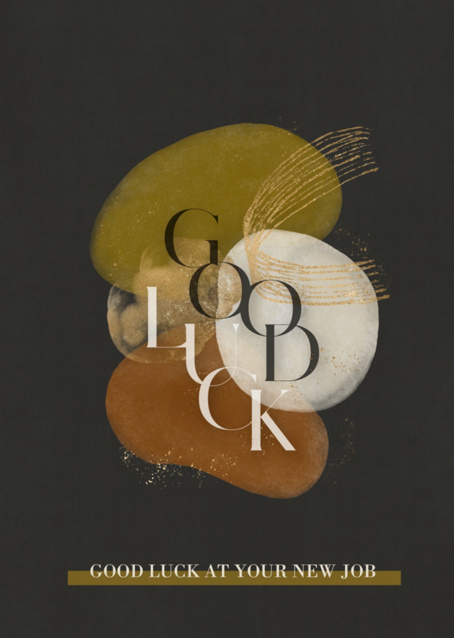 Greetz Nieuwe baan Neutraal Abstract Standard Card