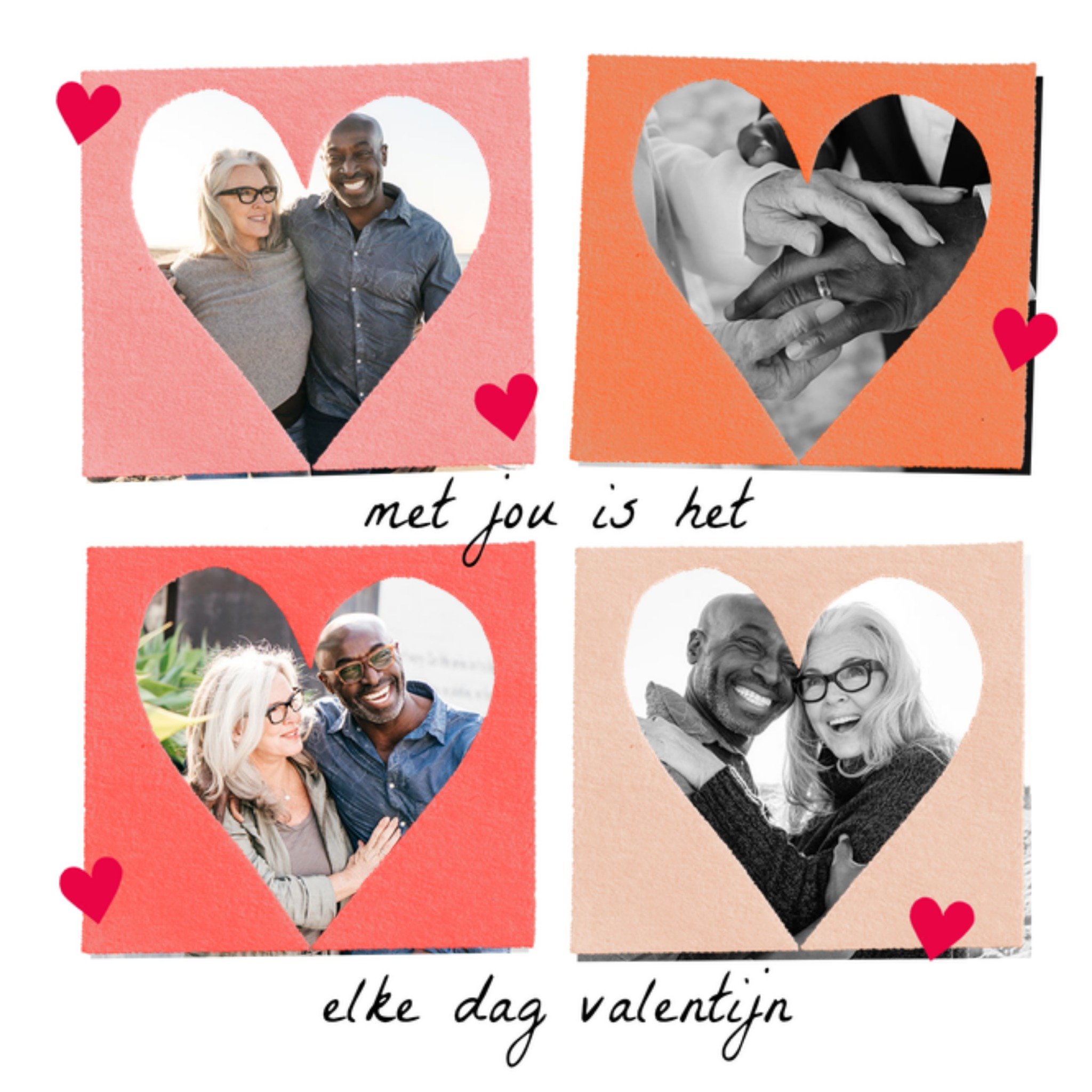 Greetz Valentijnskaart Harten Met Jou Is Het Elke Dag Valentijn Met fotos Vierkant
