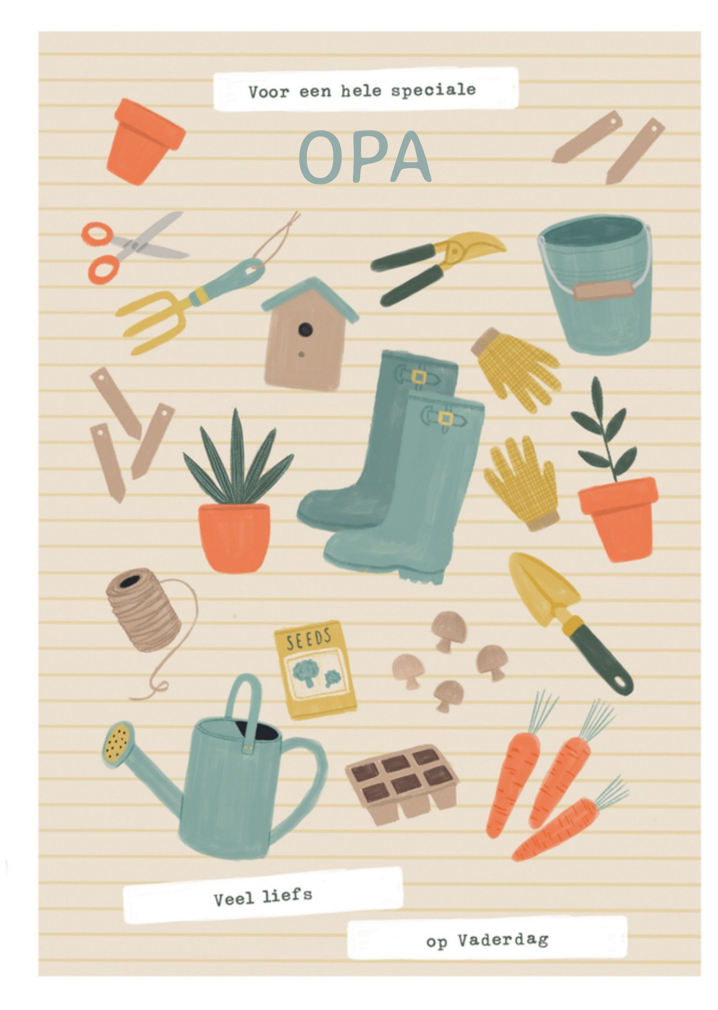 Vaderdagkaart tuingereedschap Kaart Greetz