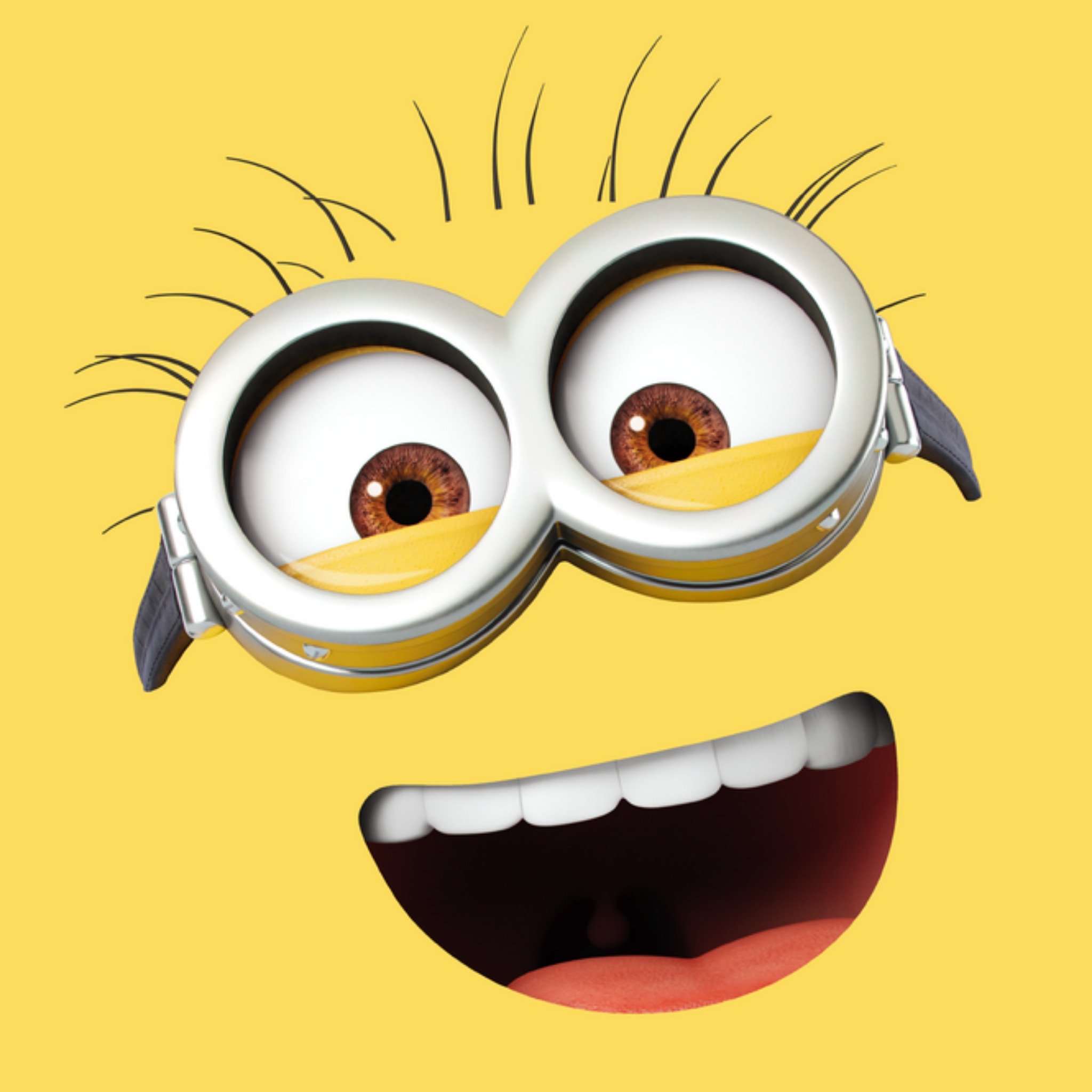 Minions Verjaardagskaart Minion gezicht Vierkante Kaart Despicable Me