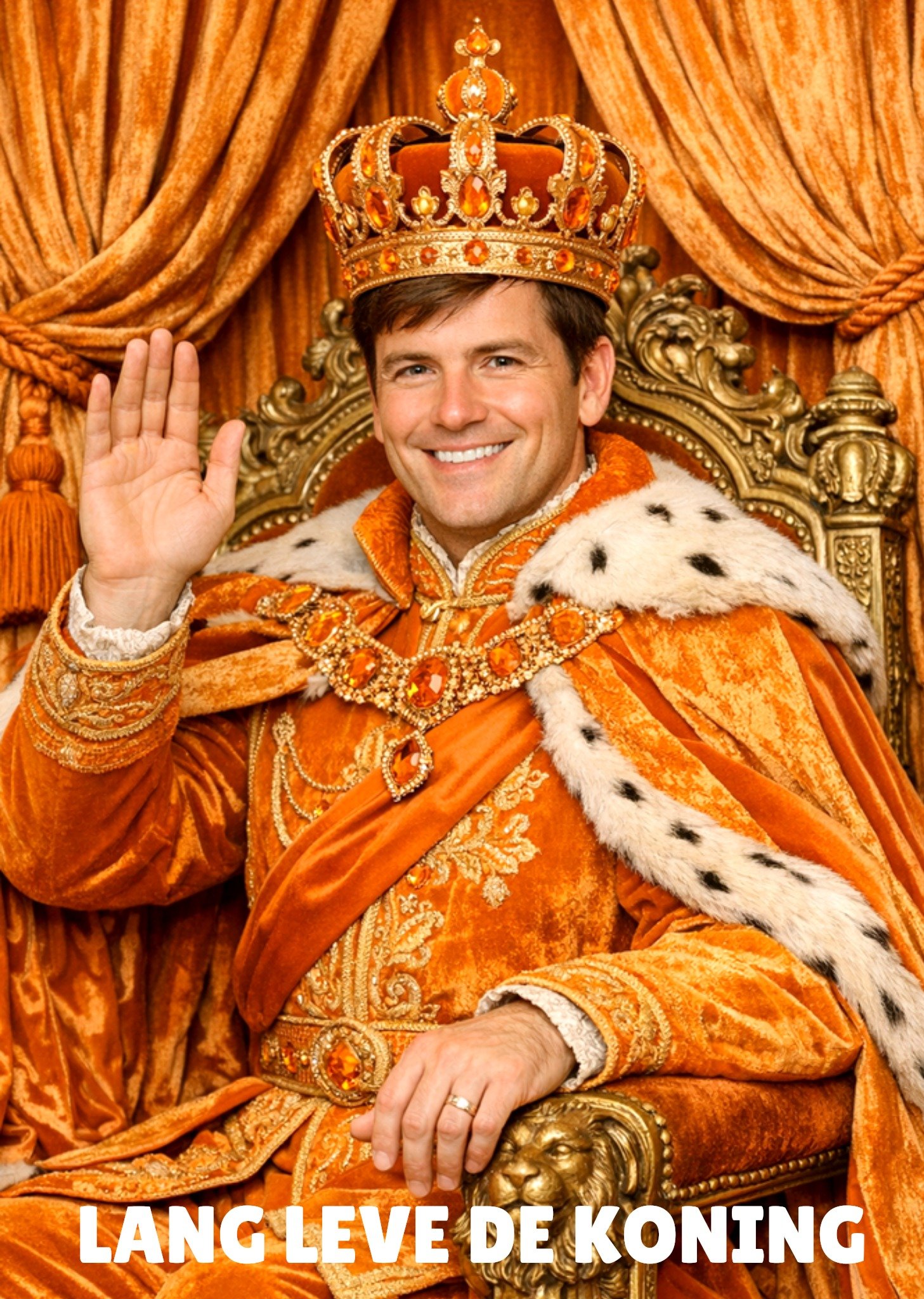 Koningsdagkaart Face Swap Lang leve de koning Greetz