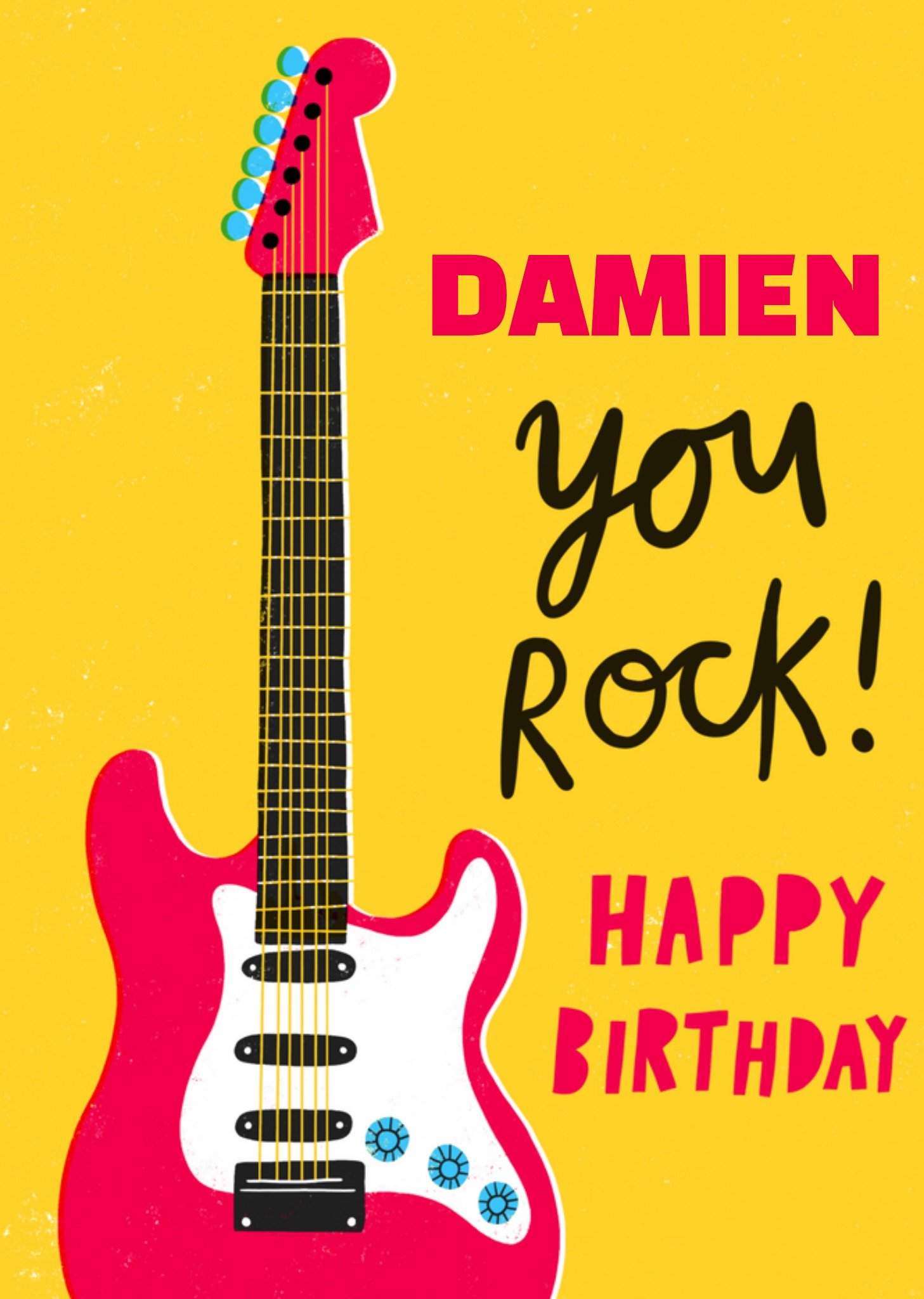 Greetz Verjaardagskaart you rock met naam Standard Card