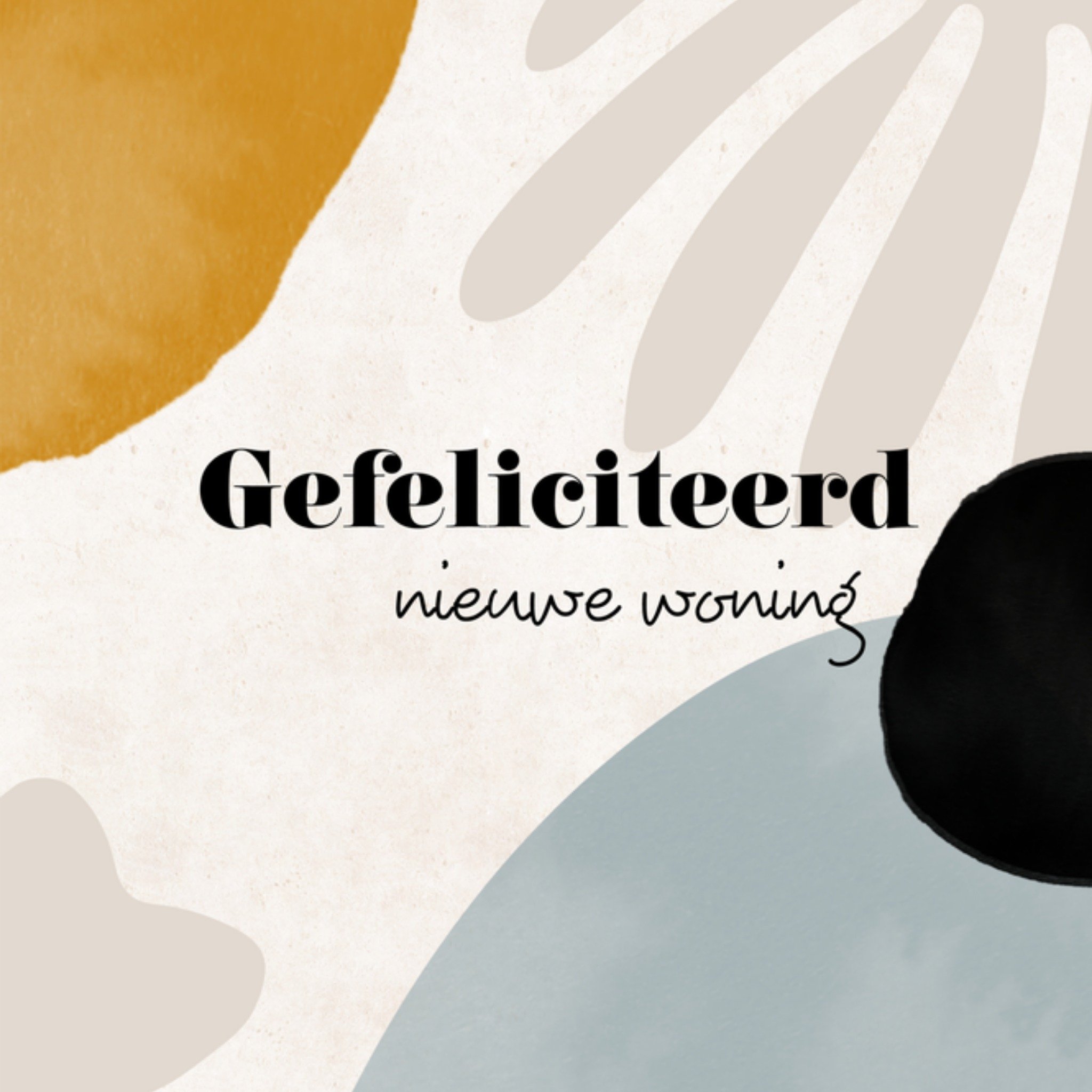 Greetz Nieuwe woning kaart abstract Vierkant