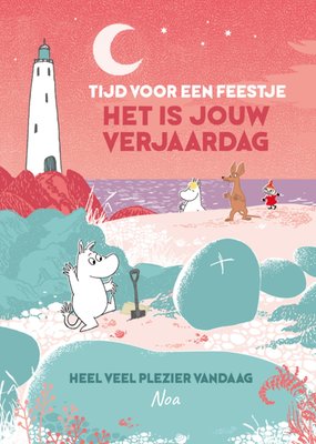 Moomin | Verjaardagskaart | Vuurtoren | Met naam