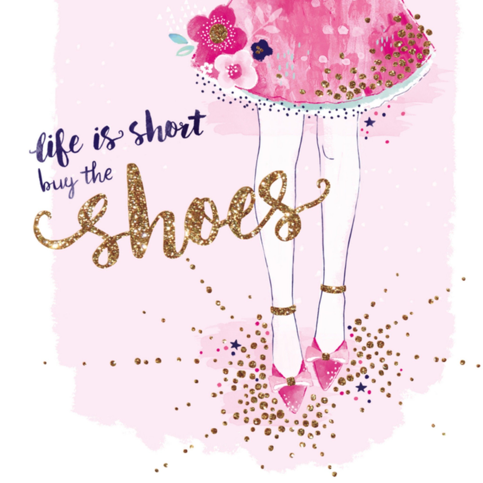 Life is short buy the shoes Vierkante Kaart Hotchpotch