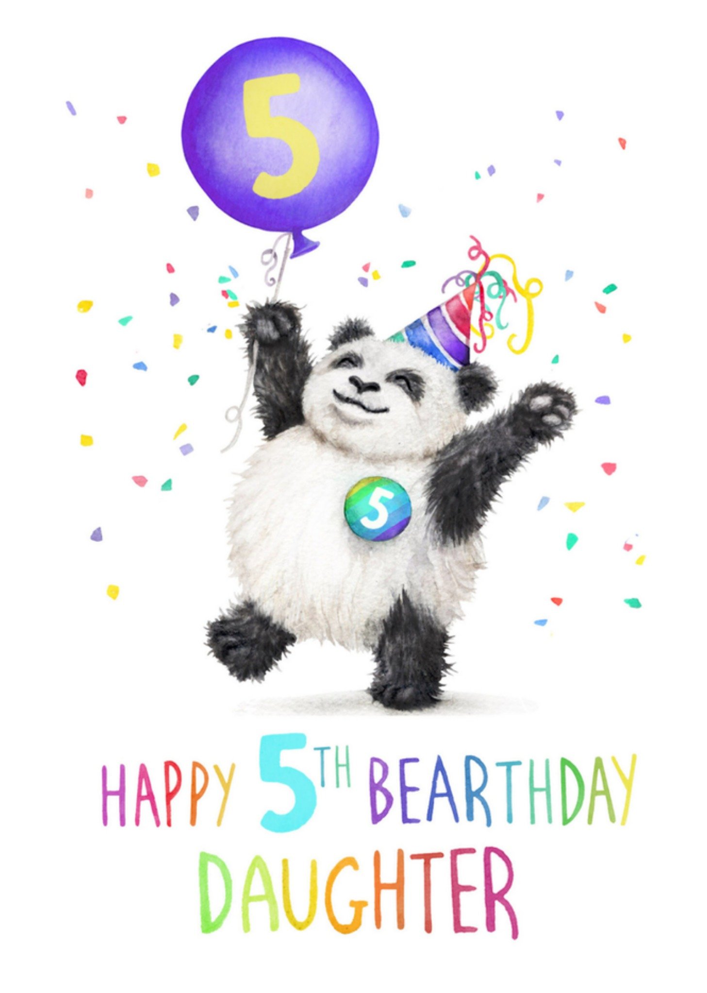 Verjaardagskaart 5th Knuffelbeertday Kaart Citrus Bunn