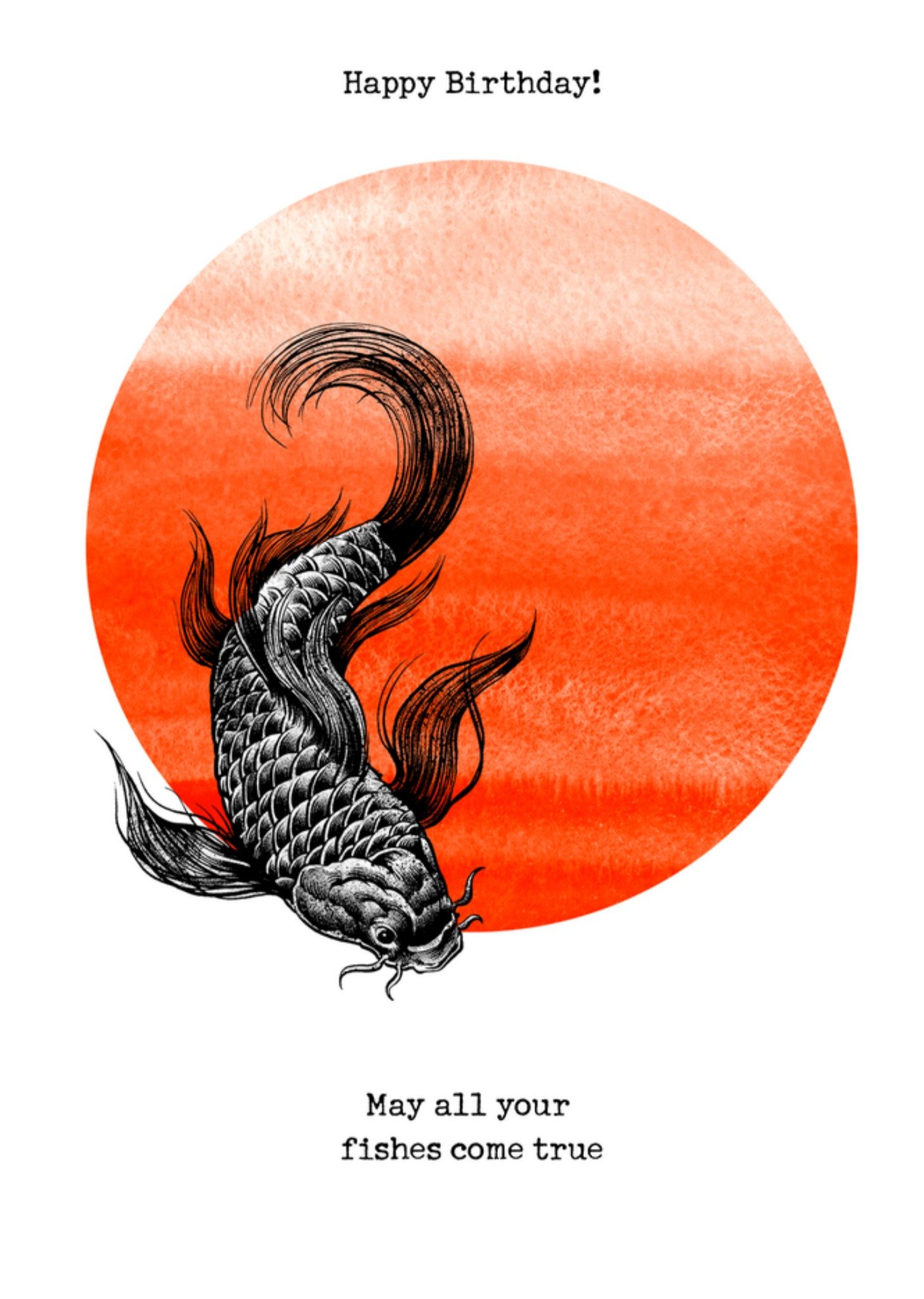 Verjaardagskaart May all your fishes come true Kaart Bright Spot