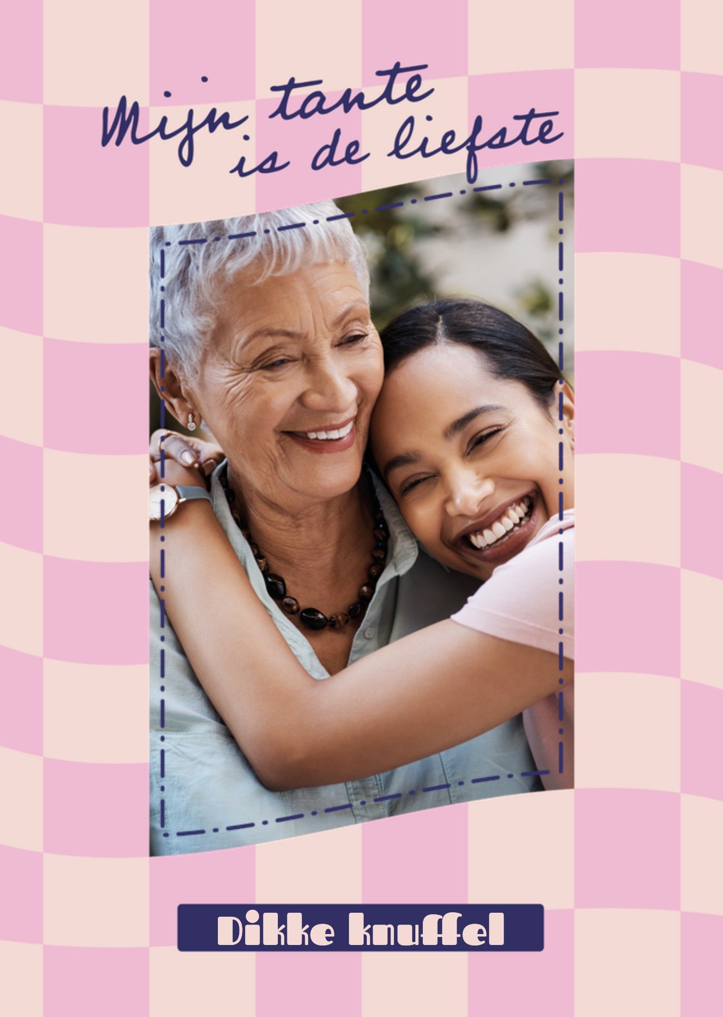 Moederdagkaart Mijn tante is de liefste Fotokaart Aanpasbare tekst Kaart Greetz