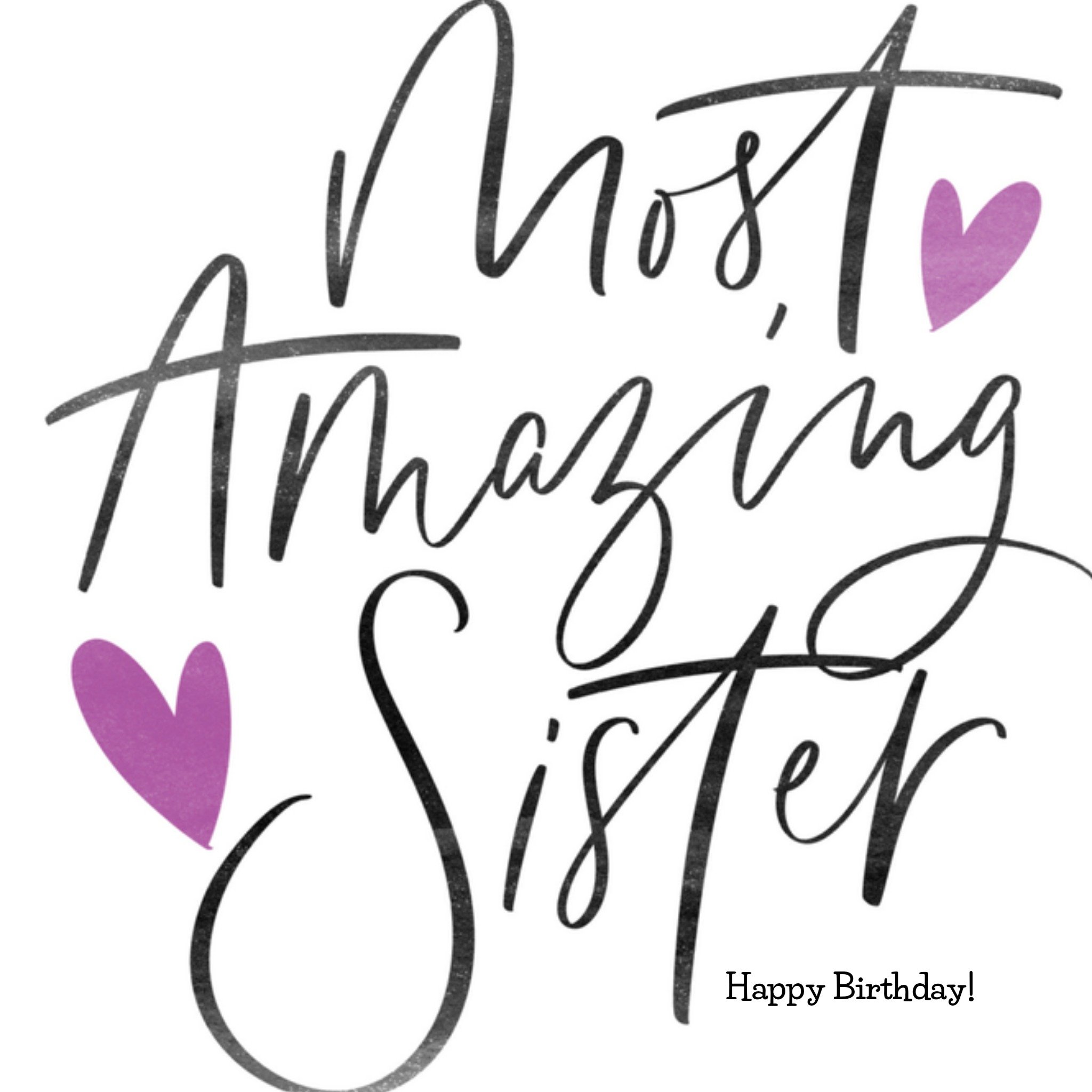 Letters by Julia Verjaardagskaart zus tekst Vierkante Kaart Letters By Julia