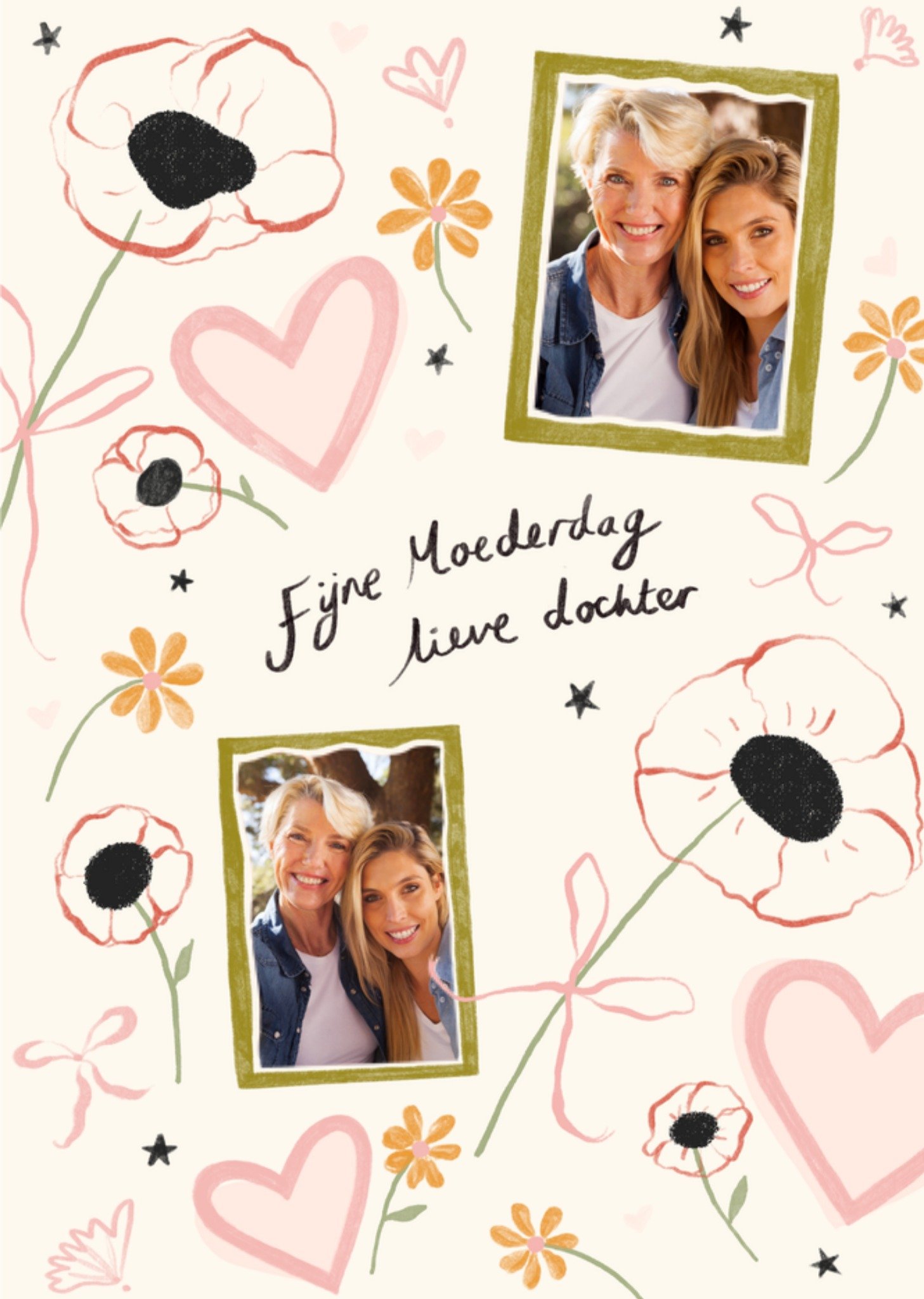 Moederdagkaart Lieve dochter Kaart Greetz