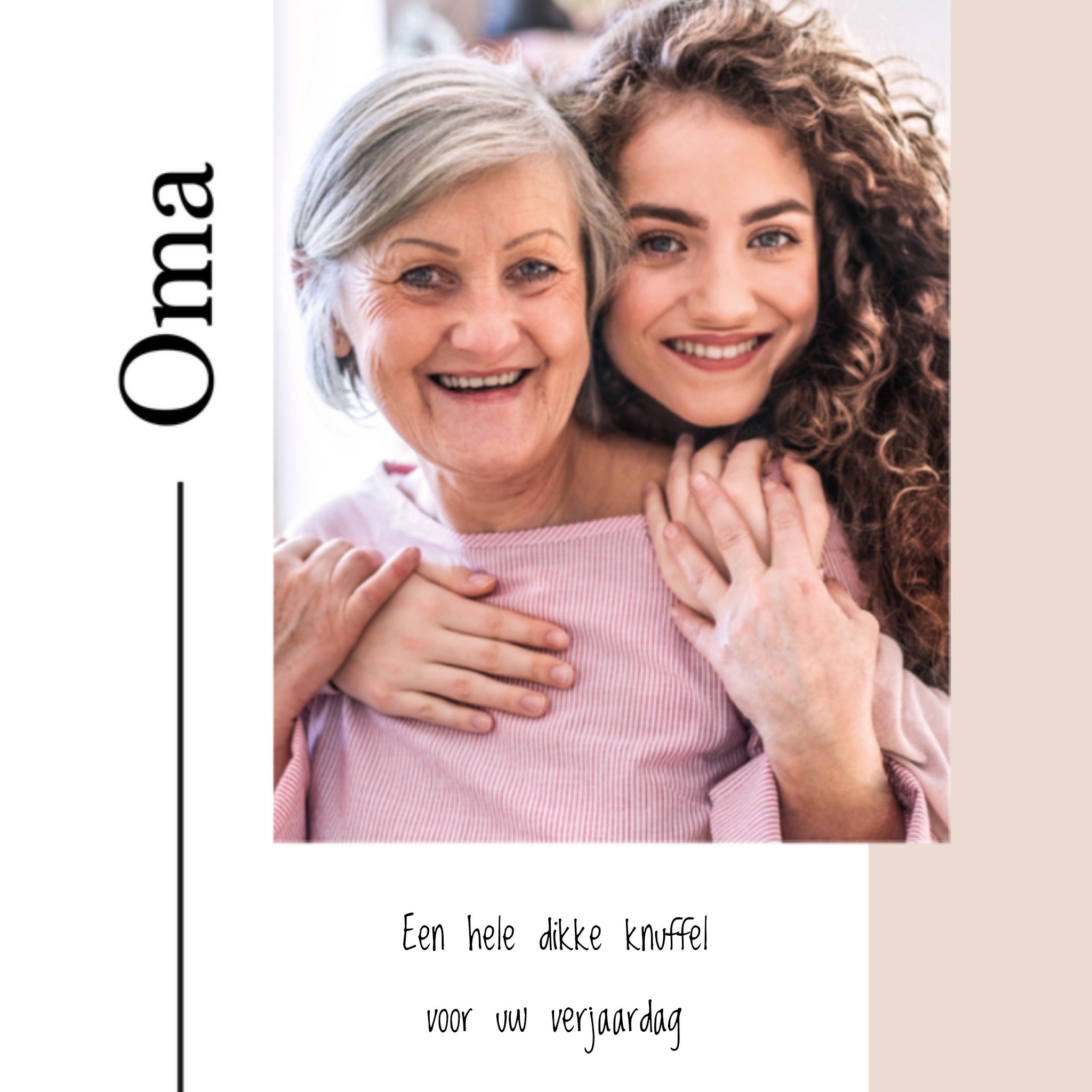 Greetz Verjaardagskaart Hele dikke knuffel Vierkant