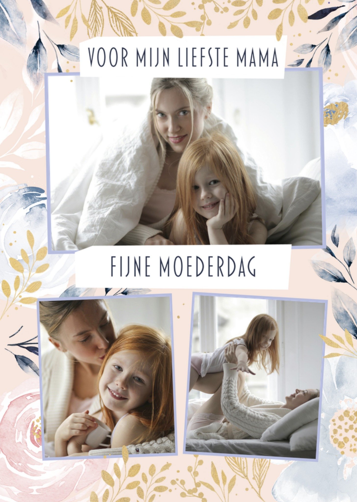 Moederdagkaart Voor mijn liefste mama met 3 fotos Kaart UK Greetings