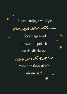 Greetz | Nieuwjaarskaart | Mama | Sterren