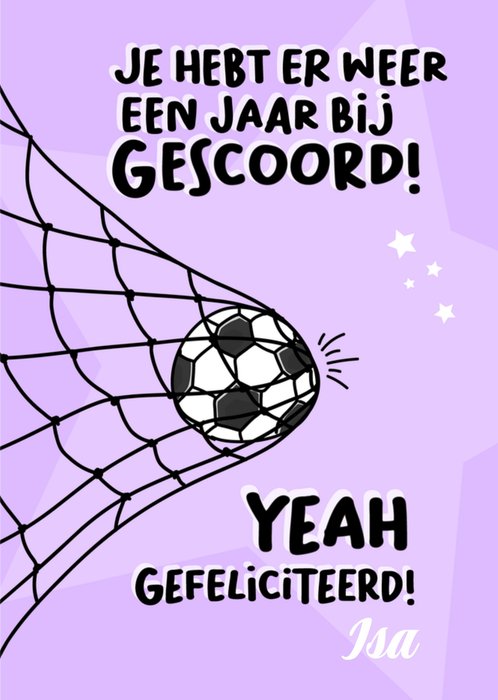 Liefs Jansje | Verjaardagskaart | Voetbalmeisje