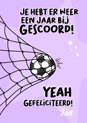 Liefs Jansje | Verjaardagskaart | Voetbalmeisje