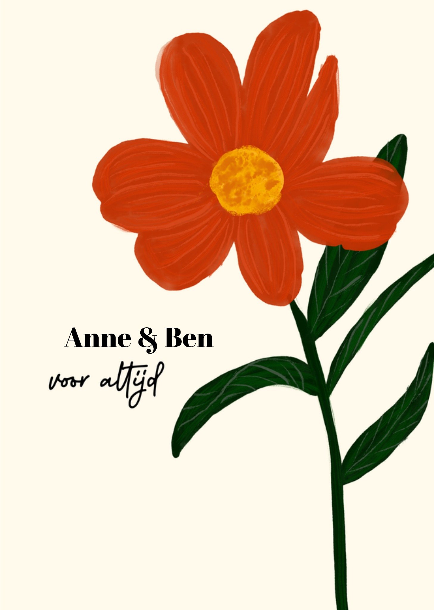 Huwelijkskaart Bloemen Voor altijd Kaart Greetz