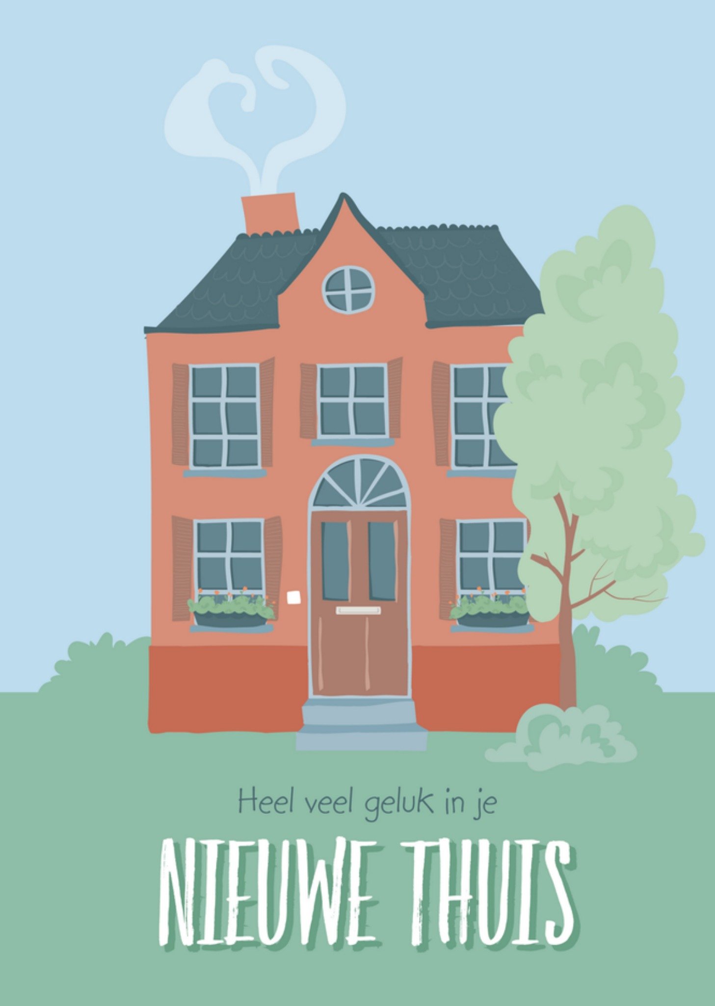 Nieuwe woning kaart huis Kaart Tante Kaartje