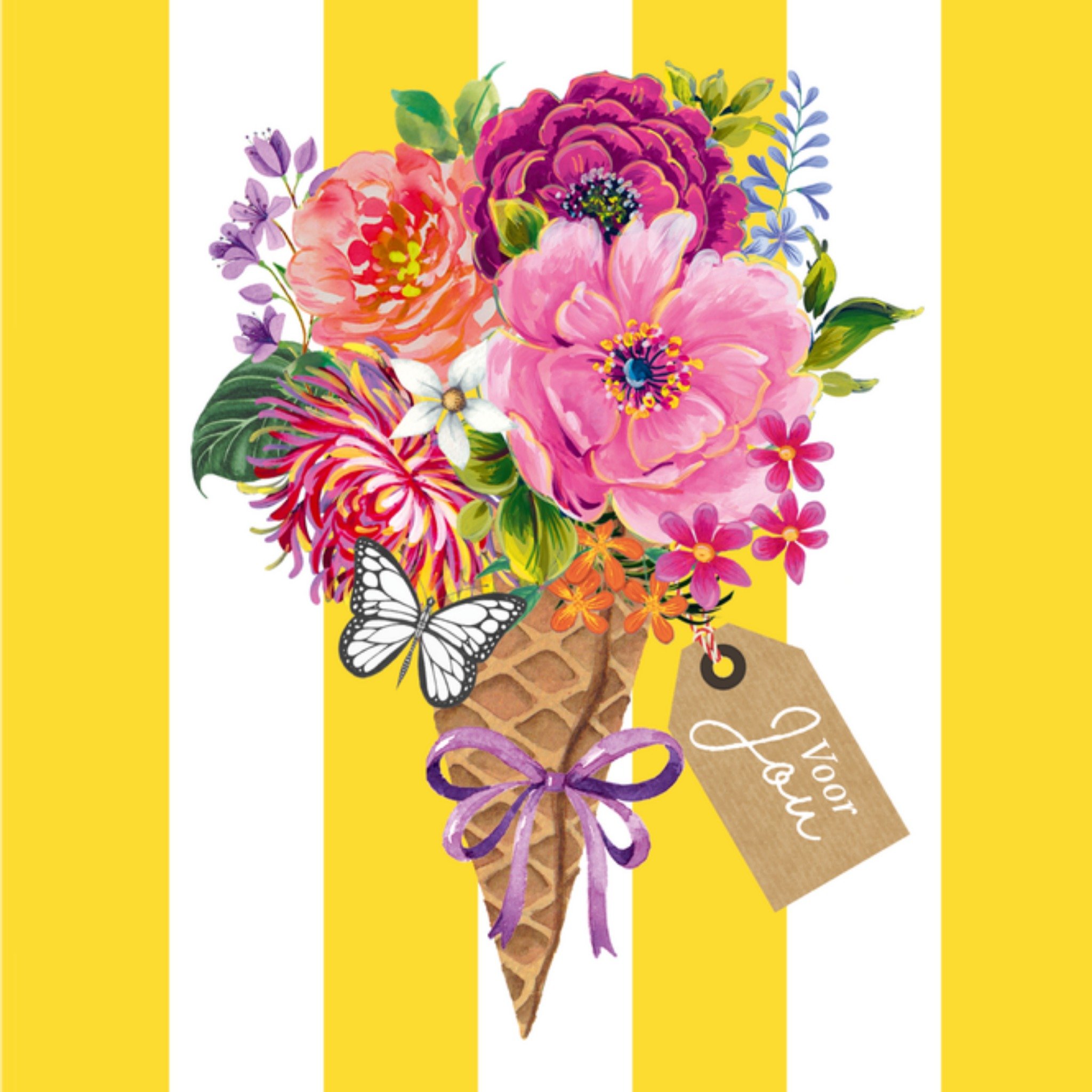 Beterschapskaart Bloemen Vierkante Kaart Melli Mello