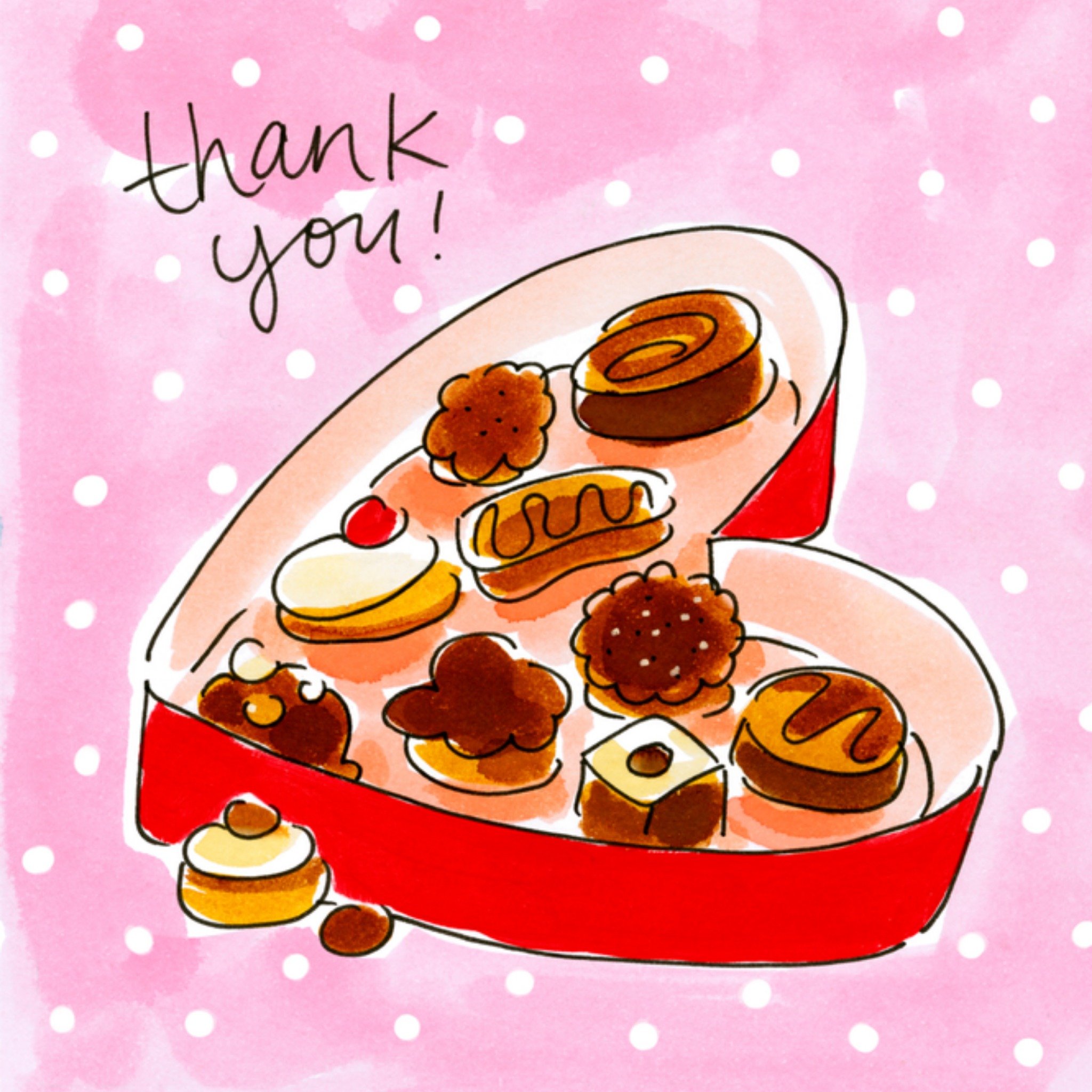 Bedankkaartjes Getekend Vierkante Kaart Blond Amsterdam