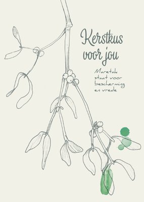 Veer&Moon | Kerstkaart | Kerstkus voor jou | Maretak