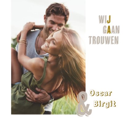 Wij Gaan Trouwen Foto Upload Kaart