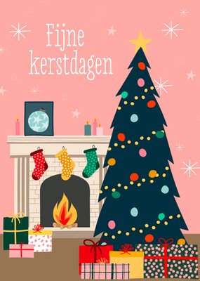 Greetz | Kerst | Vrolijk | Kerstboom | Roze