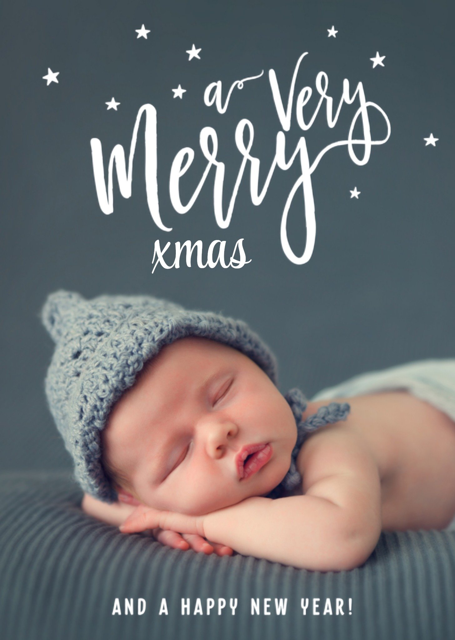 Kerstkaart fotokaart aanpasbare tekst Luckz