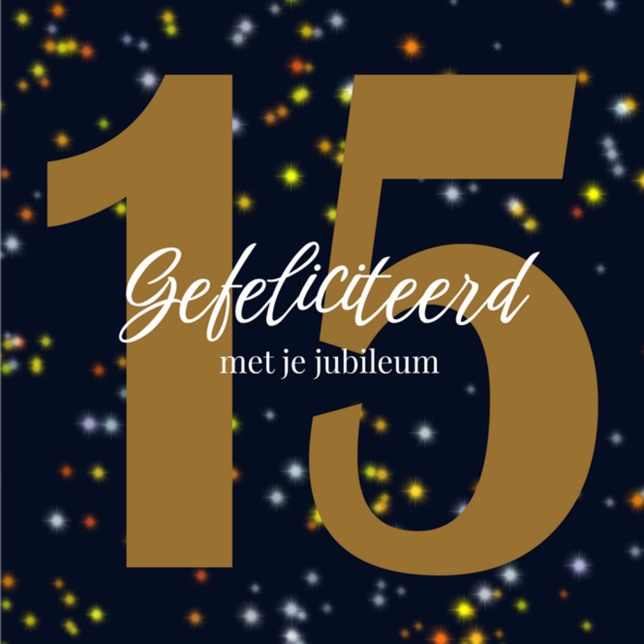 Greetz Werk jubileum kaart 15 Vierkant