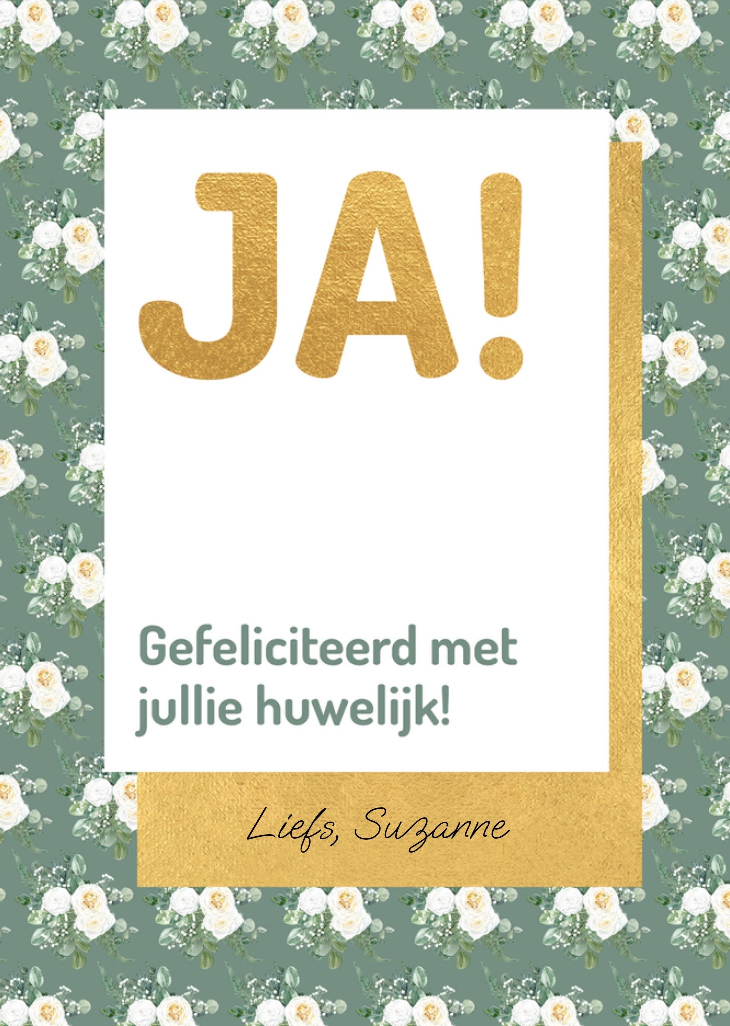 Huwelijkskaart Ja! Gefeliciteerd Kaart Love Repeat