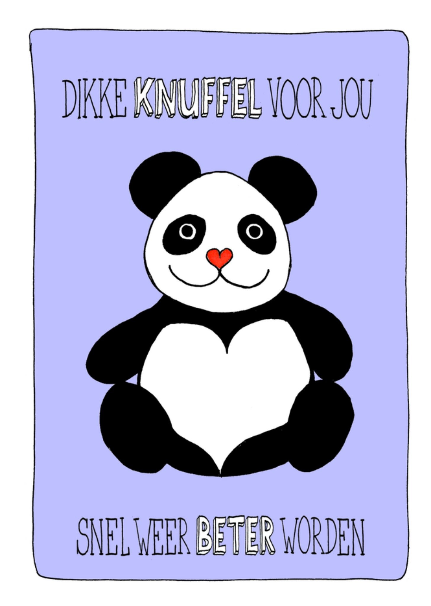 Beterschapskaart Panda Kaart Sandysign